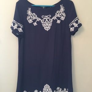 Navy Blue Tunic Style Dress